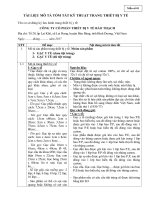 TÀI LIỆU MÔ TẢ TÓM TẮT KỸ THUẬT TRANG THIẾT BỊ Y TẾ