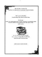 (tiểu luận cán bộ quản lý giáo dục) công tác kiểm định chất lượng giáo dục tại trường mầm non bãi thơm 