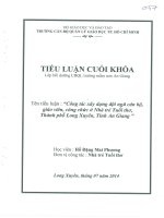 (tiểu luận cán bộ quản lý giáo dục) công tác xây dựng đội ngũ cán bộ, giáo viên, công chức ở nhà trẻ tuổi thơ, thành phố long xuyên, tỉnh an giang 