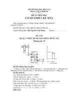 ĐỒ án môn học cơ sở THIẾT kế máy THIẾT kế hệ dẫn ĐỘNG BĂNG tải 