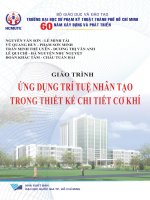 Giáo trình ứng dụng trí tuệ nhân tạo trong thiết kế chi tiết cơ khí  Nguyễn Văn Sơn; Lê Minh Tài