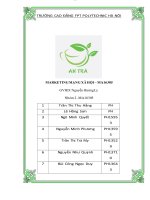 Kế hoạch xây dựng và quảng cáo thương hiệu an trà 