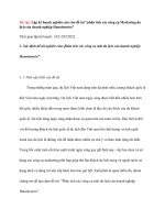 tiểu luận lập kế hoạch nghiên cứu cho đề tài phân tích các công cụ marketing du lịch của doanh nghiệp hanoitourist 