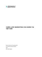CHIẾN lược MARKETING của DUREX tại VIỆT NAM