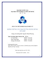 Kiểm chứng các mạch ứng dụng dùng OP AMP 