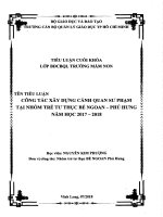 (tiểu luận cán bộ quản lý giáo dục) công tác xây dựng cảnh quan sư phạm tại nhóm trẻ tư thục bé ngoan phú hưng 