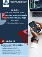 tiểu luận kinh tế lượng đề tài tình hình phát triển của kinh tế việt nam giai đoạn 2016 2020 