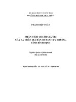 (LUẬN văn THẠC sĩ) phân tích chuỗi giá trị cây sả trên địa bàn huyện tuy phước, tỉnh bình định 