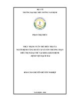 (LUẬN văn THẠC sĩ) thực trạng tuân thủ điều trị của người bệnh tăng huyết áp có tổn thương thận điều trị ngoại trú tại khoa khám bệnh   bệnh viện bạch mai 