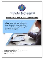 Bài thảo luận Tâm lý quản trị kinh doanh