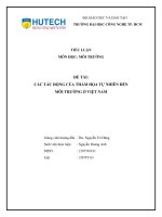 TIỂU LUẬN môn học môi TRƯỜNG đề tài các tác ĐỘNG của THẢM họa tự NHIÊN đến môi TRƯỜNG ở VIỆT NAM 