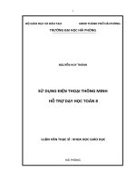 Luận văn thạc sĩ Sử dụng điện thoại thông minh hỗ trợ dạy học Toán 8