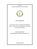 (LUẬN văn THẠC sĩ) thực trạng công tác chăm sóc ống mở thông dạ dày tại khoa ngoại ung bướubệnh viện đa khoa tỉnh thái bình năm 2020 