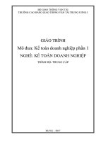 Giáo trình Tài chính doanh nghiệp (Nghề Kế toán doanh nghiệp - Trình độ Trung cấp) - CĐ GTVT Trung ương I