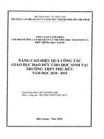 (tiểu luận cán bộ quản lý giáo dục) nâng cao hiệu quả công tác giáo dục đạo đức cho học sinh trường thpt phú hữu 