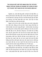 THU HOẠCH kết hợp sức MẠNH dân tộc với sức MẠNH THỜI đại TRONG sự NGHIỆP xây DỰNG và bảo vệ tổ QUỐC VIỆT NAM xã hội CHỦ NGHĨA HIỆN NAY