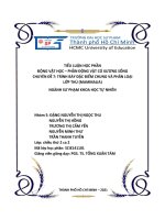 TIỂU LUẬN học PHẦN ĐỘNG vật học – PHẦN ĐỘNG vật có XƯƠNG SỐNG CHUYÊN đề 7 TRÌNH bày đặc điểm CHUNG và PHÂN LOẠI lớp THÚ (MAMMALIA) 