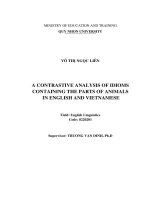 (LUẬN văn THẠC sĩ) a contrastive analysis of idioms containing the parts of animals in english and vietnamese 