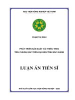 (Luận án tiến sĩ) Phát triển sản xuất vải thiều theo tiêu chuẩn GAP trên địa bàn tỉnh Bắc Giang