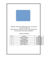 NHỮNG QUY ĐỊNH CHUNG về LUẬT dân sự, tài sản và THỪA kế BUỔI THẢO LUẬN THỨ BA tài sản và QUYỀN đối với tài sản 