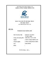 BÁO cáo CHUYÊN đề học PHẦN tên học PHẦN lập TRÌNH WEB NÂNG CAO đề TÀI WEBSITE bán ĐỒNG hồ 