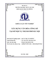 (luận văn tốt nghiệp) xây dựng văn hóa công sở tại sở nôi vụ thành phố hà nội 