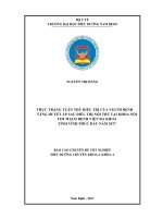 (LUẬN văn THẠC sĩ) thực trạng tuân thủ điều trị của người bệnh tăng huyết áp sau điều trị nội trú tại khoa nội tim mạch bệnh viện đa khoa tỉnh vĩnh phúc đầu năm 2017 