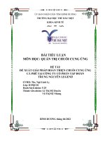 tiểu luận QUẢN TRỊ CHUỖI CUNG ỨNG ĐỀ TÀI ĐỀ XUẤT GIẢI PHÁP HOÀN THIỆN CHUỖI CUNG ỨNG CÀ PHÊ TẠI CÔNG TY CỔ PHẦN TẬP ĐOÀN TRUNG NGUYÊN LEGEND