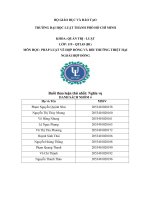 PHÁP LUẬT về hợp ĐỒNG và bồi THƯỜNG THIỆT hại NGOÀI hợp ĐỒNG buổi thảo luận thứ nhất nghĩa vụ 