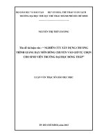 (LUẬN văn THẠC sĩ) nghiên cứu xây dựng chương trình giảng dạy môn bóng chuyền vào giờ tự chọn cho sinh viên trường đại học đồng tháp 
