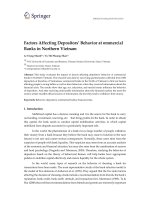 Factors Affecting Depositors’ Behavior at ommercial Banks in Northern Vietnam45305