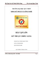 Bài tập lớn Kĩ thuật chiếu sáng: THIẾT KẾ CHIẾU SÁNG ĐƯỜNG TÂY SƠN TP QUY NHƠN