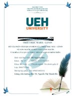 TIÊU LUẬN PHÂN TÍCH QUAN điểm của TRIẾT học mác   LÊNIN về CON NGƯỜI và bản CHẤT CON NGƯỜI  ý NGHĨA lý LUẬN và THỰC TIỄN của QUAN điểm TRÊN  