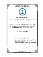 (LUẬN văn THẠC sĩ) thiết kế các hoạt động giáo dục chủ quyền biển đảo cho học sinh lớp 4,5 ở thành phố cao lãnh, đồng tháp 