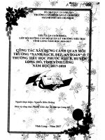 (tiểu luận cán bộ quản lý giáo dục) công tác xây dựng cảnh quan môi trường xanh, sạch, đẹp, an toàn ở trường tiểu học vĩnh long 