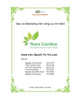 Lập kế hoạch seo marketing cho noragarden 