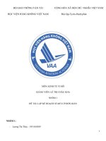 ĐỀ tài lập kế HOẠCH START UP đơn GIẢN 