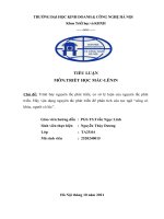 Trình bày nguyên tắc phát triển, cơ sở lý luận của nguyên tắc phát triển. Hãy vận dụng nguyên tắc phát triển để phân tích câu tục ngữ “sông có khúc, người có lúc