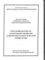 (tiểu luận cán bộ quản lý giáo dục) nâng cao hiệu quả công tác giáo dục đạo đức cho học sinh tại trường song ngữ quốc tế mùa xuân 