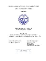 ĐỀ TÀI PHÂN TÍCH HOẠT ĐỘNG MARKETING MIX CỦA CÔNG TY TNHH SẢN XUẤT HÀNG TIÊU DÙNG BÌNH TIÊN