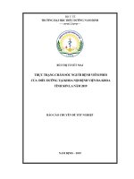 (LUẬN văn THẠC sĩ) thực trạng chăm sóc người bệnh viêm phổi của điều dưỡng tại khoa nội bệnh viện đa khoa tỉnh sơn la năm 2019 