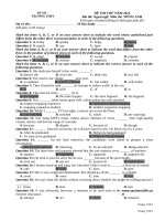 tổng hợp đề thi thử tốt nghiệp tiếng anh thpt có đáp án