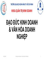 Slide bài giảng đạo đức kinh doanh  văn hóa doanh nghiệp