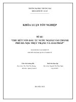 Thu hút vốn đầu tư nước ngoài (FDI) vào thành phố hà nội 