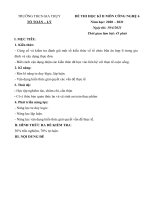 Đề thi học kì 2 môn Công nghệ lớp 6 năm 2020-2021 - Trường THCS Gia Thụy