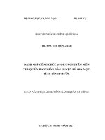 (LUẬN văn THẠC sĩ) đánh giá công chức cơ quan chuyên môn thuộc ủy ban nhân dân huyện bù gia mập, tỉnh bình phước 