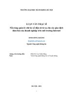 Nền tảng quản lý chữ ký số điện tử từ xa cho các giao dịch đảm bảo của doanh nghiệp trên môi trường internet 