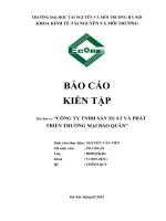 BÁO CÁO  KIẾN TẬP CÔNG TY TNHH SẢN XUẤT VÀ PHÁT TRIỂN THƯƠNG MẠI BẢO QUÂN