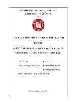 Tiểu luận môn phân tích chi phí  lợi ích dự án, đại học ngoại thương (11) 