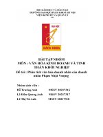 Phân tích văn hóa doanh nhân của doanh nhân phạm nhật vượng